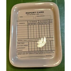 Fishs Eddy “Report Card" Ceramic Trinket Dish